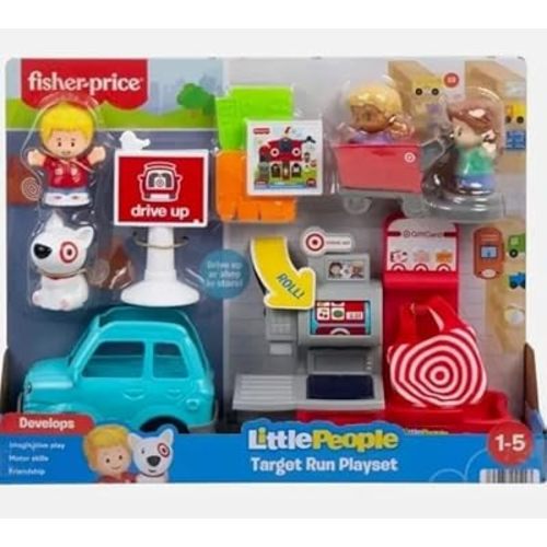 Little People Target Run Playset, Develops Imaginative Play, Motor Skills, Friendship, 1-5 Years