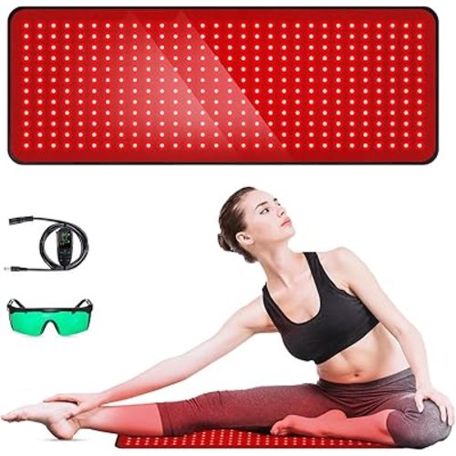 Red Light Therapy for Body, 31.5" * 11.8" Red Light Therapy Pad, Dual Chip Grade 360 LEDs 660nm & 850nm Infrared Light Therapy for Body Back Waist Shoulder Knee Joint Pain Relief, Gift for Women Men