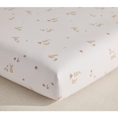 Rylee + Cru Bunny Organic Crib Fitted Sheet