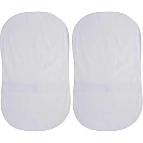 Halo Bassinest Fitted Sheet, 100% Cotton, Super Soft Bassinet Sheet for Baby Boys, Girls and Unisex, Breathable and Lightweight Mattress Pad Cover, Solid White (Pack of 2)