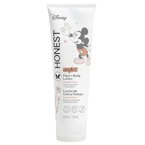 The Honest Company Moisturizing Face and Body Lotion Fast Absorbing Dermatologist Tested Hypoallergenic Disney’s Mickey Mouse Comfort Sweet Cream 8.5 fl oz