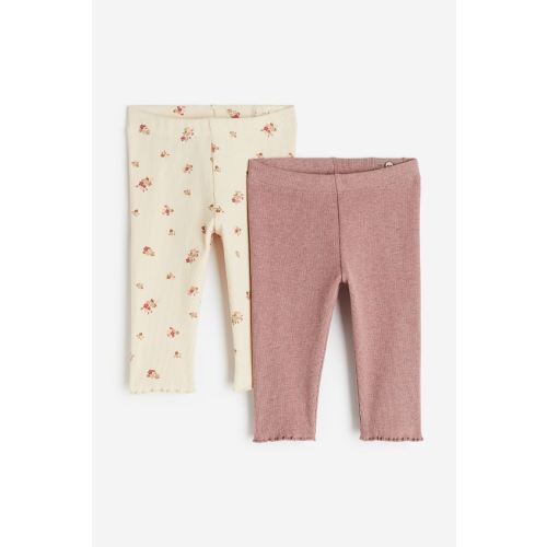 2-pack ribbed leggings