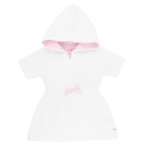 Rufflebutts Girls Soft Terry Cover-up - White, Size : 6-12 Months