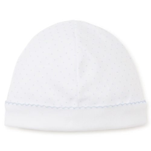 White/Blue New Kissy Dots Print Hat