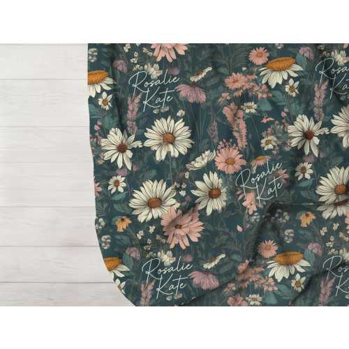 Wildflowers Minky Blanket - Boho Wildflower Nursery - Sherpa Crib Bedding - Floral Nursery - Baby Girl Nursery Bedding - Crib Blanket