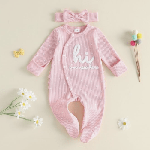 Hi I'm New Here Newborn Outfit