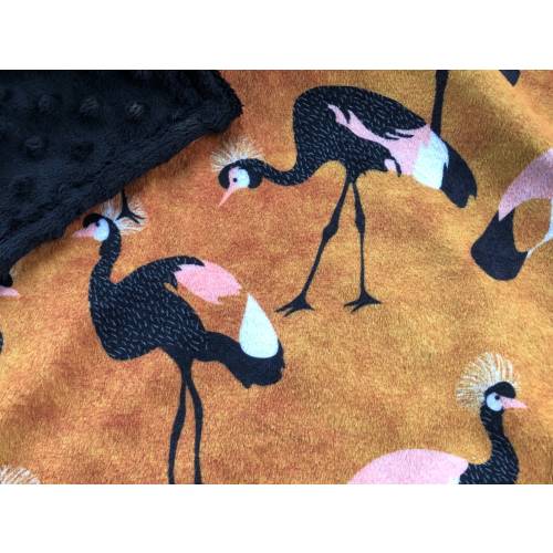 African Crowned Crane Minky Lovey: Baby Security Blanket