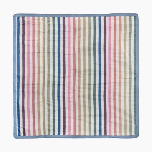 Little Unicorn Outdoor Blanket - Chroma Rugby Stripe, 5 x 5 ft