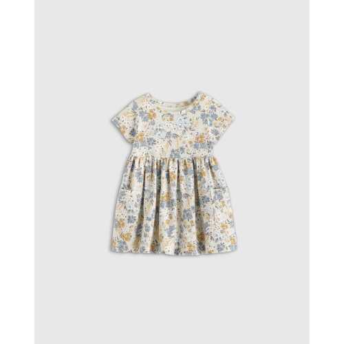 Organic Cotton Fit and Flare Pocket Dress - Baby Girl