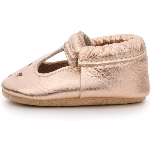 BirdRock Baby Mary Jane Moccasins - Genuine Leather Soft Sole Baby Girl Shoes for Newborns, Infants, Babies, and Toddlers