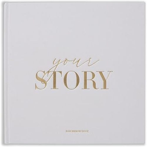 Baby Book & Baby Memory Book - Your Story - Baby Girl & Baby Boy Milestone Book & Photo Album - Keepsake Gift for Newborns, Great For Baby Showers (Gray)