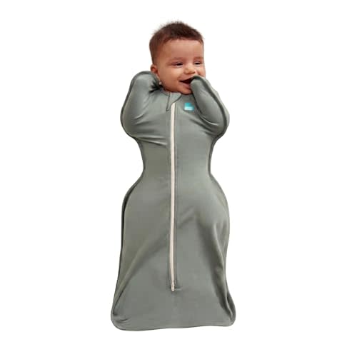 Love to Dream Swaddle UP, Baby Sleep Sack Self-Soothing Swaddles for Newborns, Improves Sleep, Secure Fit Helps Calm Startle Reflex, New Born Essentials for Baby 1.0 TOG, Newborn 5-8.5 lbs, Deep Olive