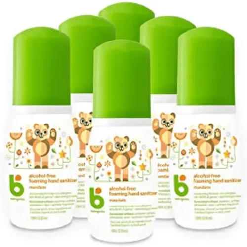 Babyganics Foaming Pump Hand Sanitizer, Alcohol Free, Travel Size, 1.69 Fl Oz (Pack of 6)