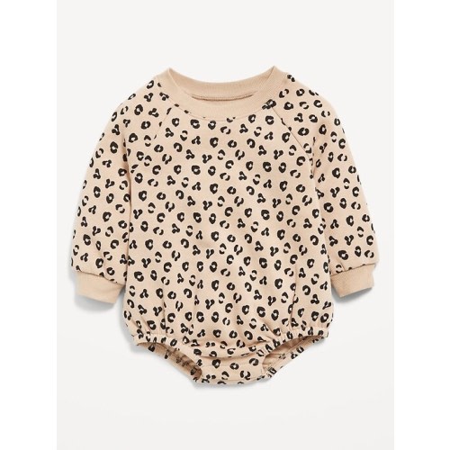 Printed Long-Sleeve Fleece One-Piece Romper for Baby | Old Navy