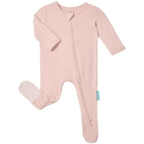 Baby Zipper Footie Pajamas, Supersoft Bamboo Rayon Baby Footed Pjs Boy Girl 0-3-6-9-18-24 Month Coverall Sleepers