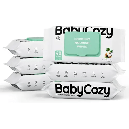 BabyCozy Baby Wipes 240 Ct, Cleansing & Moisturizing 2-in-1