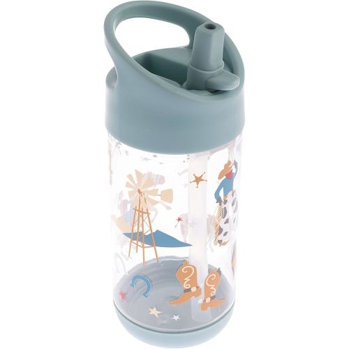 Stephen Joseph, Kids Flip Top Water Bottle, 10 oz Tritan BPA Free, Water Bottle for Girls & Boys, Back to School Flip Top Bottle, Western