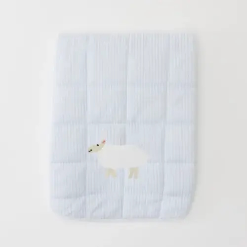 Tummy Time Mat – Lamb on Blue