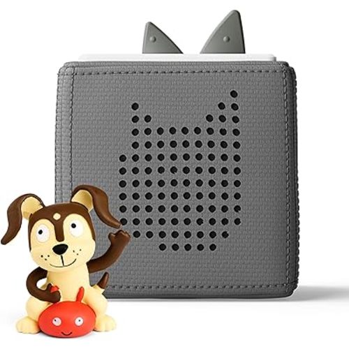 Toniebox Audio Player Starter Set with Playtime Puppy - Listen, Learn, and Play with One Huggable Little Box - Gray
