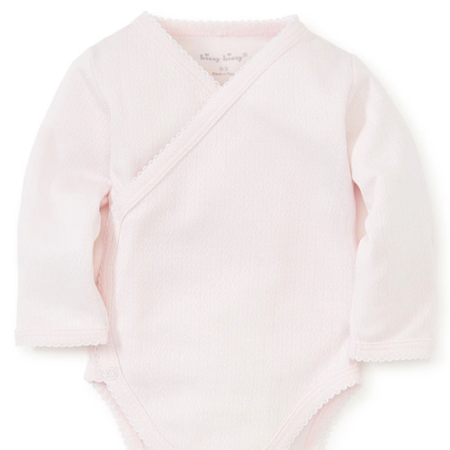 Pink Pointelle Long Sleeve Bodysuit