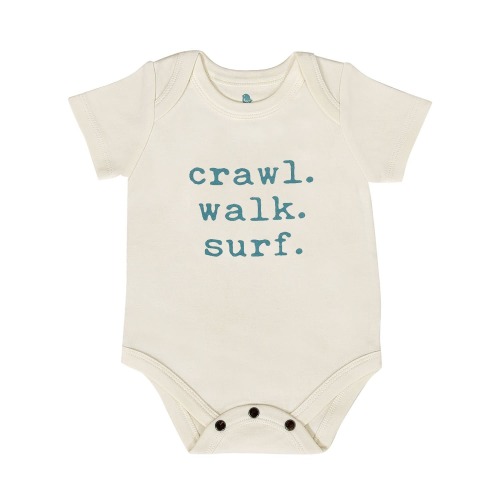 Baby Graphic Bodysuit - Crawl Walk Surf | Finn + Emma