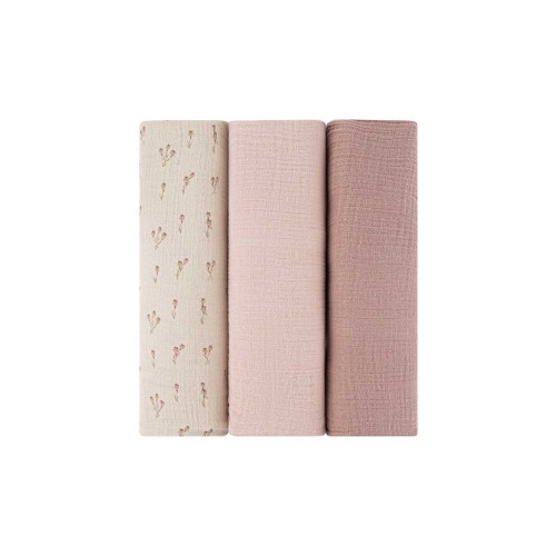 Cotton Muslin Swaddle Blanket 3 Pack