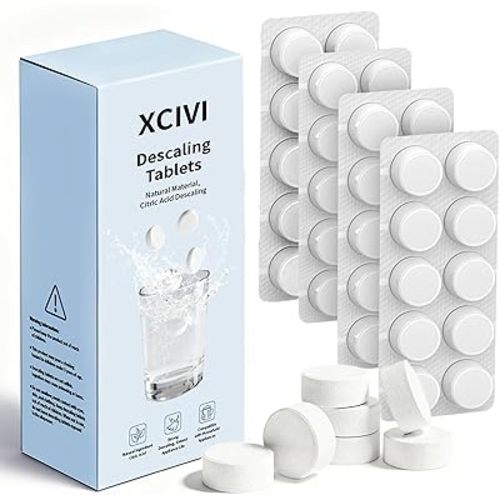 40 Count Descaling Tablets Compatible with Baby Brezza, Momcozy, Papablic & All Brands, Fit for Bottle Washers, Baby Food Maker, Warmers, Sterilizers & Formula Makers, Remove Milk Stains & Limescale