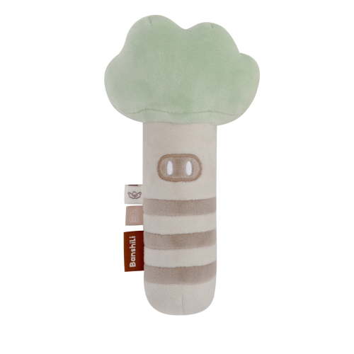 Banshili Baby Rattle Plush Flower Animal Rattle Early Learning Toys 0-3 Months + Infant Gift,Green