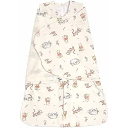 HALO Disney Baby 100% Micro Fleece Sleepsack Swaddle, 3-Way Adjustable Wearable Blanket, TOG 1.5, Winnie Frolic, Small, 3-6 Months