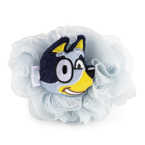 Bluey 3D Loofah, Kids, 5", Polyester, Blue, BBC Studios