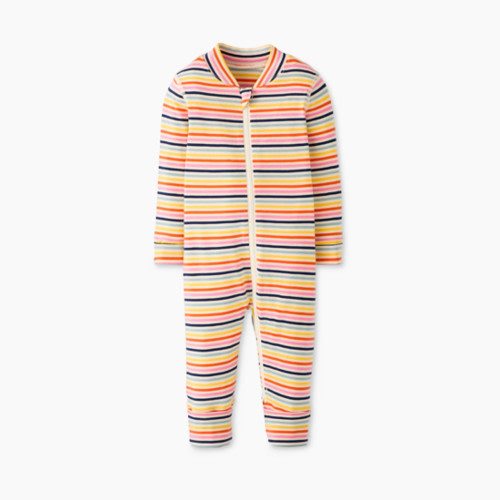 Hanna Andersson Baby 2-Way Zip Sleeper in HannaSoft™ - Multi Stripe, 0-3 M