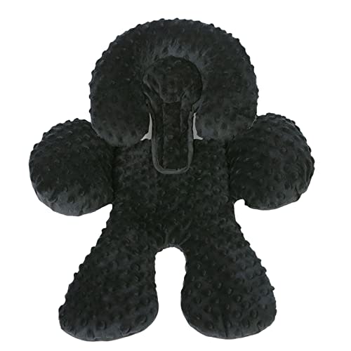 Pro Goleem Infant Car Seat Insert, Baby Head Neck Body Support, Soft Minky Newborn Car Seat Insert, 2-in-1 Reversible, Boys and Girls, Black