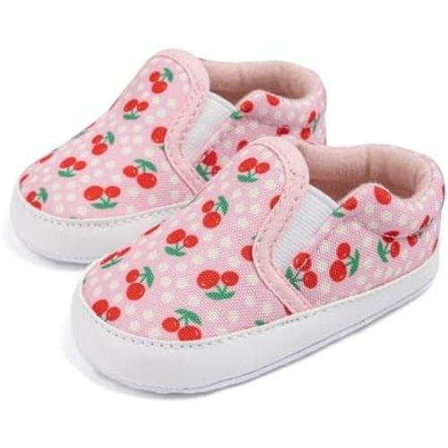 Morbido Infant Baby Boys Girls Canvas Sneaker Toddler Slip On Anti Skid Newborn First Walkers Candy Shoes for 0-18 Months