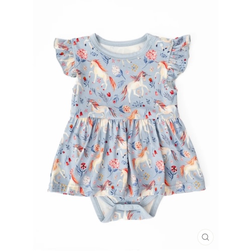 Unicorns Baby Flutter Dress