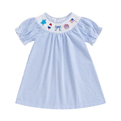 Toddler Baby Girl Smocked Valentines Day Dress Love Heart Embroidery Dresses Valentines Day Outfit for Kids