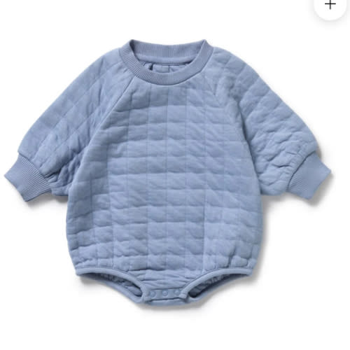 Sky Blue Organic Quilted Bodysuit