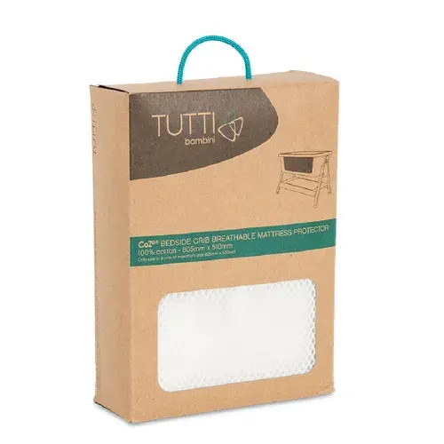 Tutti Bambini Cozee Bedside Sleeper Mattress Protector White | Baby Bunting AU