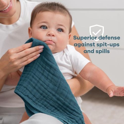 Muslin Burp Cloths Large 100% Cotton by Comfy Cubs