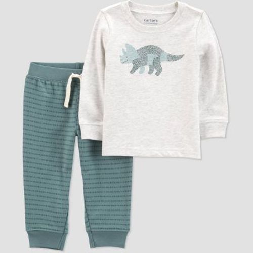 Carter's Just One You®️ Baby Boys' Dino Top & Bottom Set - Green 18m