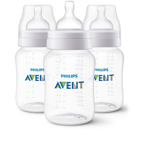 Philips Avent Anti-colic Baby Bottle, 9oz, 3 pack, SCY103/03, 3 pack Anti-colic Baby Bottle 9oz