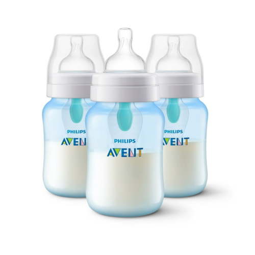 Philips Avent Anti-colic 9oz Blue Bottles with AirFree Vent, 3pk, SCY703/23