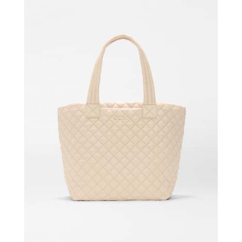 MZ Wallace Buff Ivory Medium Metro Tote Bag Deluxe - Luxury Tote Handbags | MZ Wallace
