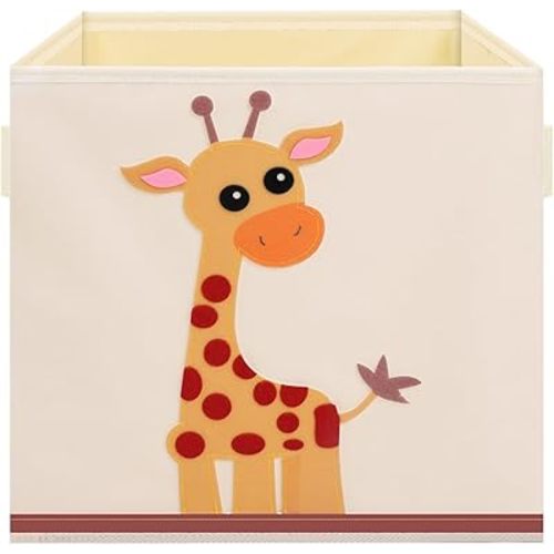Toy Box Collapsible Toy Storage Bins for Kids, Large Cube Storage Organizer with Handle for Children, Waterproof Kids Toy Chest for Playroom Bedroom Living Room, 13 inch