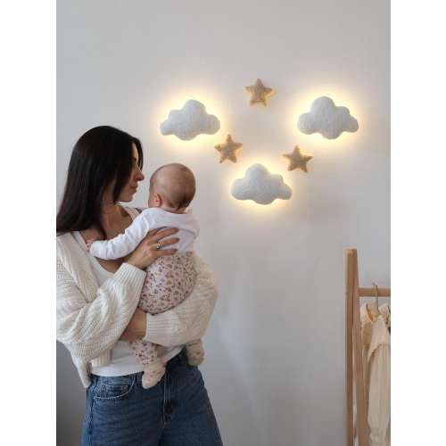 Boucle Cloud Lamp – Soft Nursery Wall Light