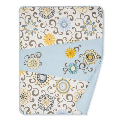 Waverly Baby by Trend Lab Crib Bedding Set - Pom Pom - Light Blue
