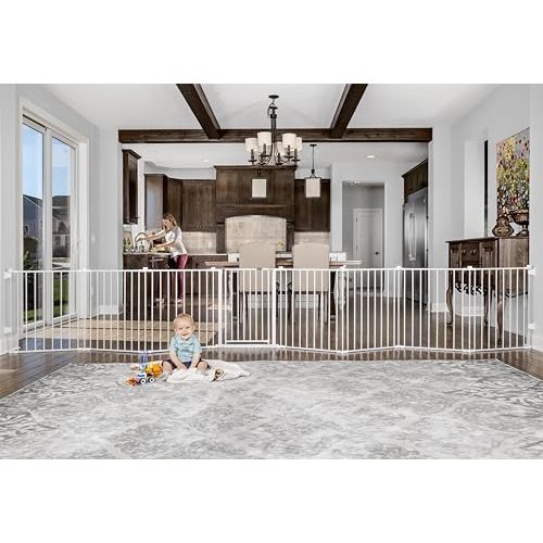 Regalo 192-Inch Super Wide Adjustable Baby Gate and Play Yard, 4-In-1, Bonus Kit, 4 Count (Pack of 1