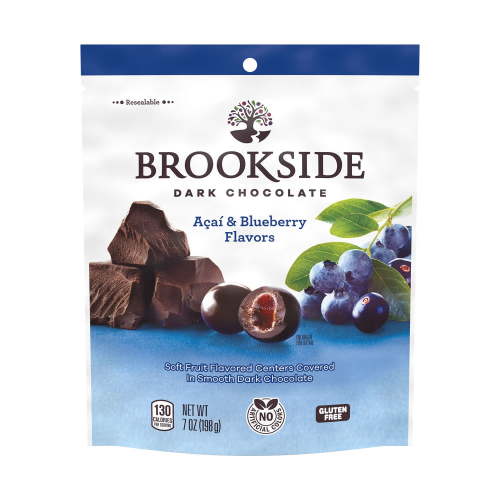 Brookside Dark Chocolate, Acai and Blueberry Flavored Snacking Chocolate, Bag 7 oz