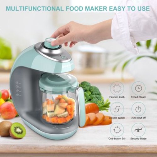 Gasky Baby Food Maker Blender and Steamer, Multi Food Processor for Nutritious, Green