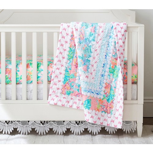 Lilly Pulitzer Unicorn Patchwork Baby Quilt | Pottery Barn Kids