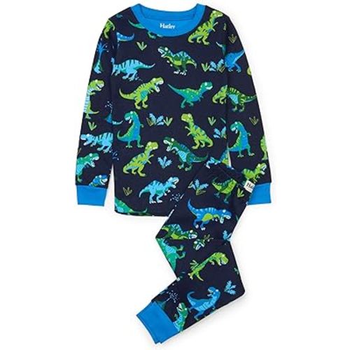 Hatley boys Organic Cotton Long Sleeve Printed Pajama Set
